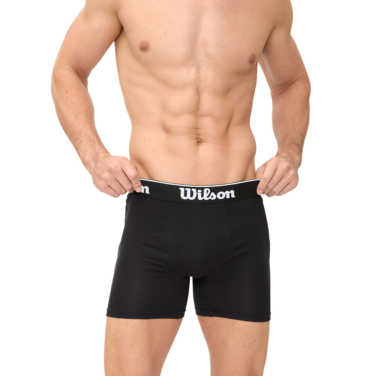 Boxer Liso Wilson Ultra Suave Para Hombre Negro - Sports Center