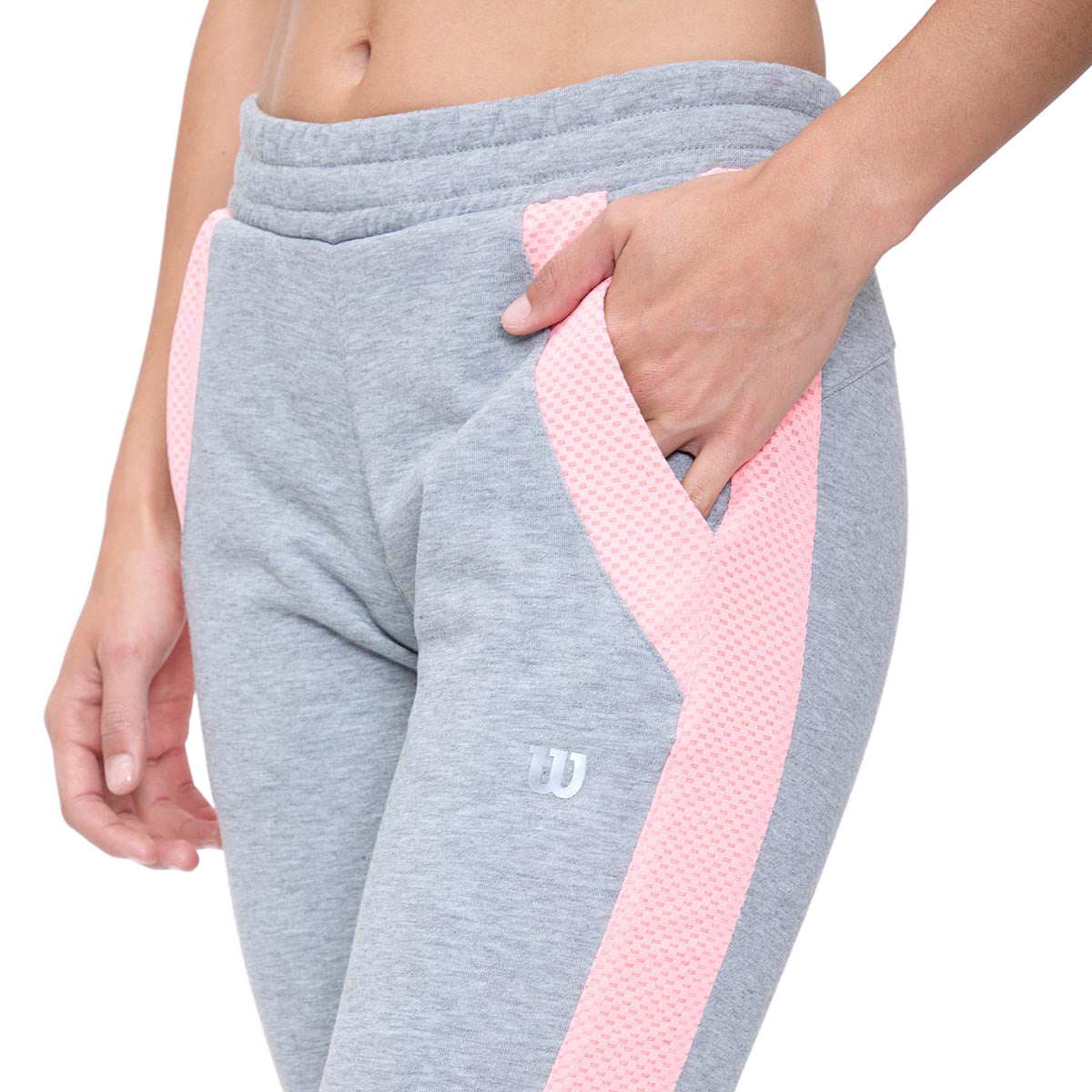 Pants Jogger Wilson Deportivo Jaspeado Mesh Lateral Mujer - Sports Center