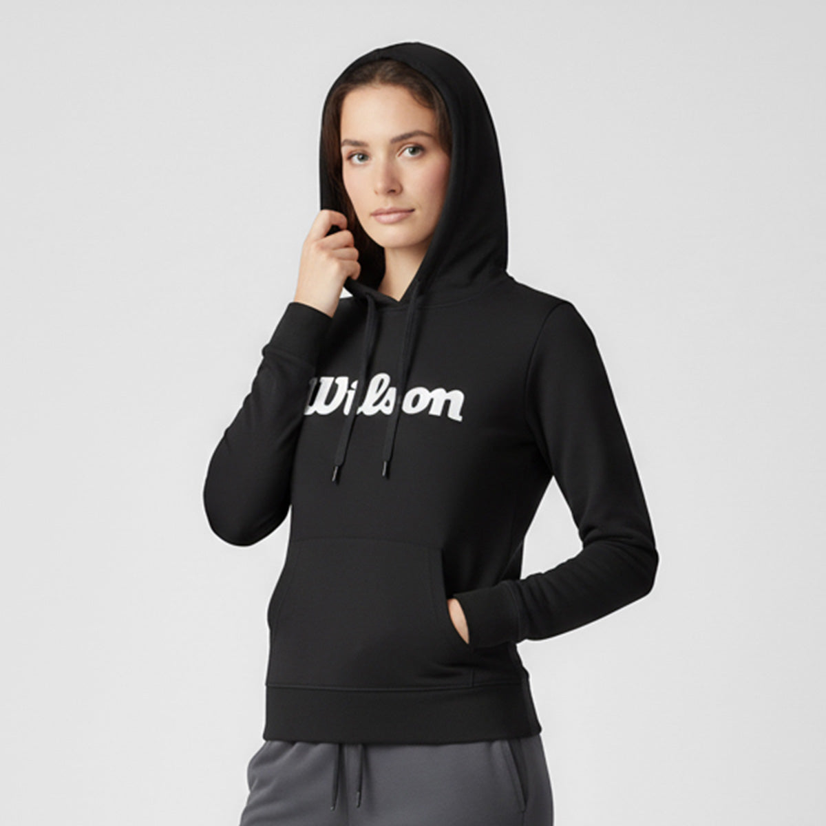 Sudadera Estampada Wilson con gorro French Terry para Mujer - Sports Center