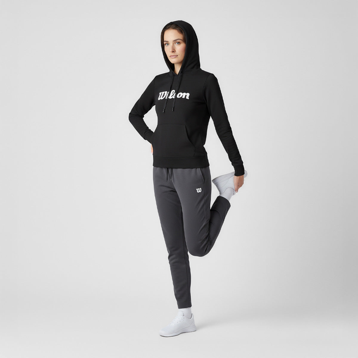 Sudadera Estampada Wilson con gorro French Terry para Mujer - Sports Center