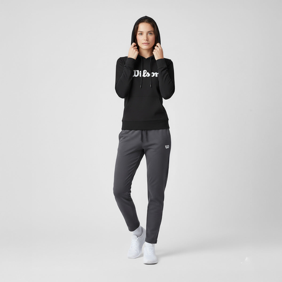 Sudadera Estampada Wilson con gorro French Terry para Mujer - Sports Center