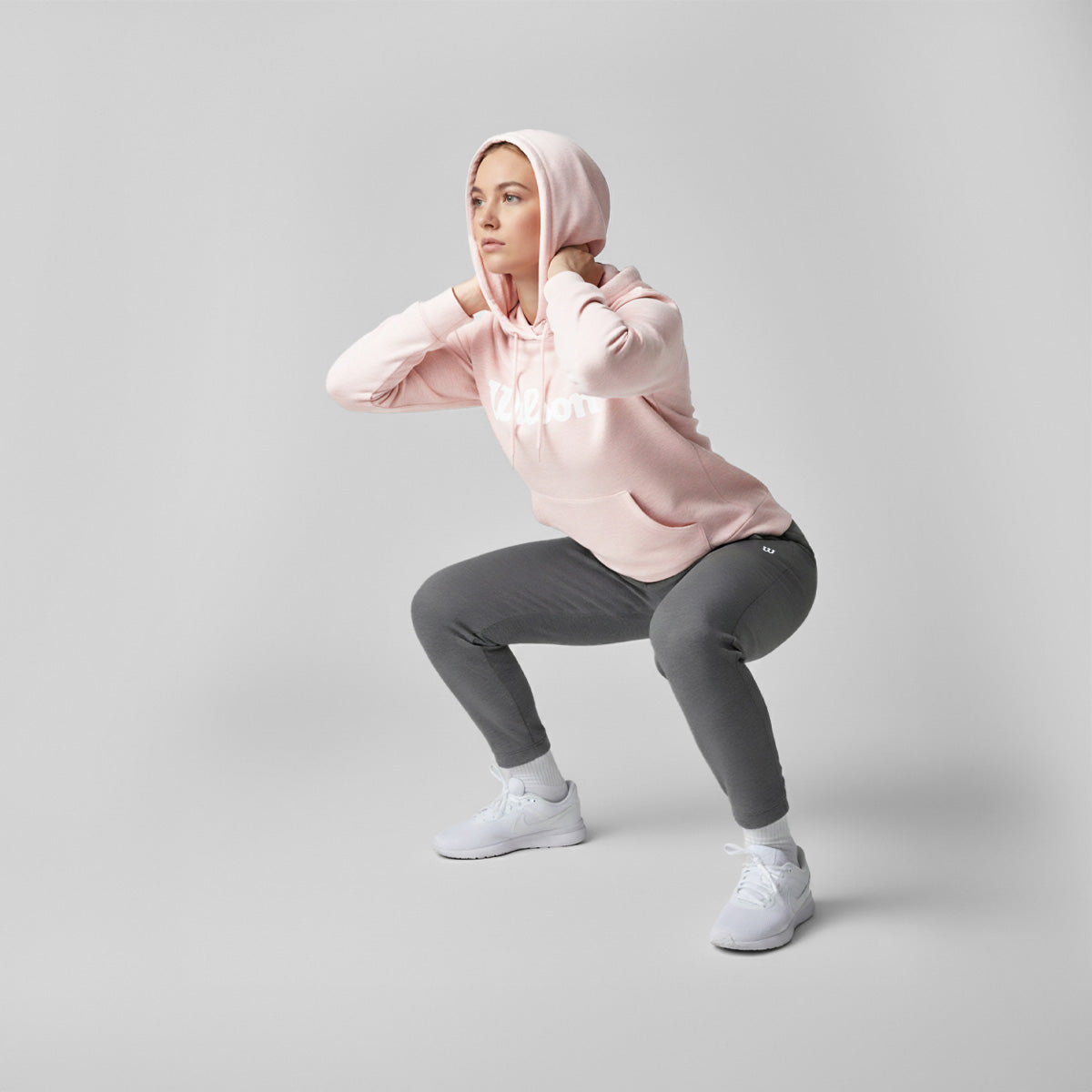 Sudadera Estampada Wilson con gorro French Terry para Mujer - Sports Center