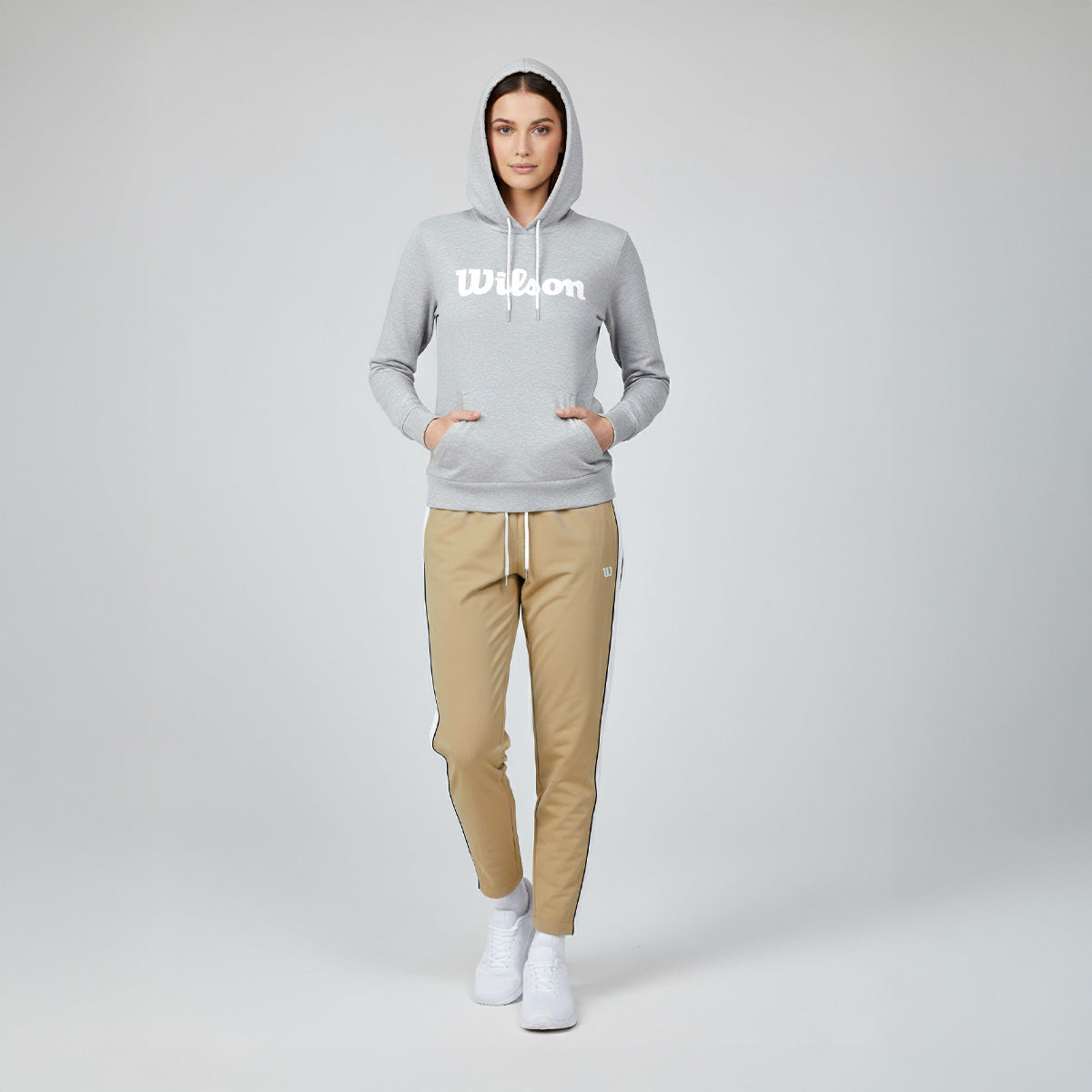 Sudadera Estampada Wilson con gorro French Terry para Mujer - Sports Center