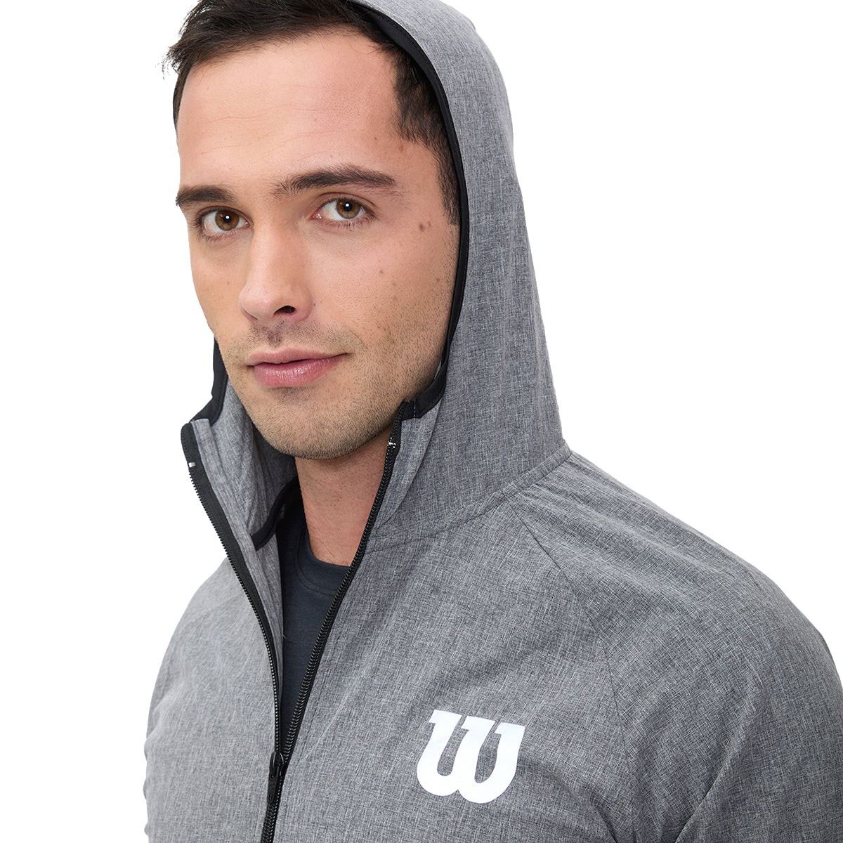 Chamarra Wilson Flex Jaspeada Ultra Ligera con Capucha Hombre