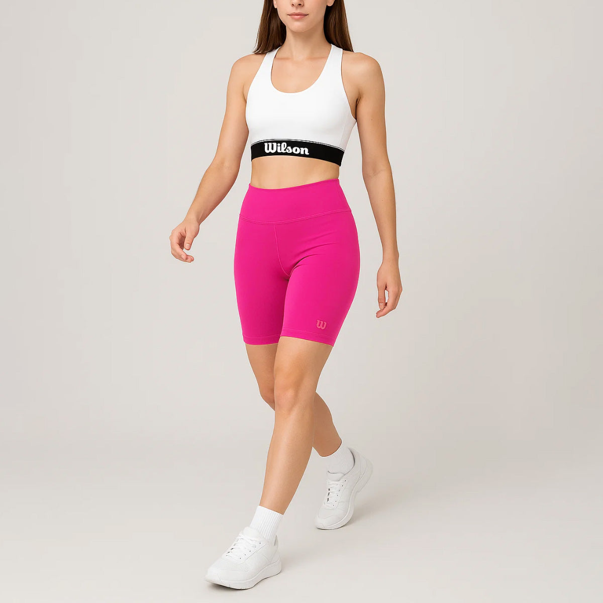 Biker Wilson Tiro Alto Flexible Liso para Mujer