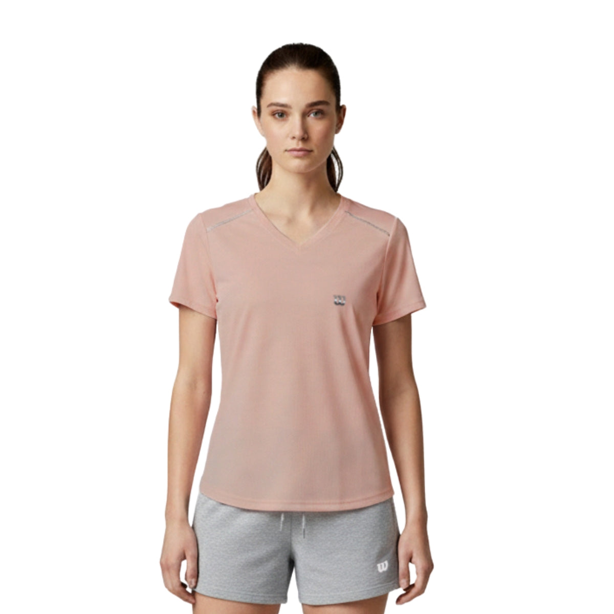 Playera Wilson Cuello V Ventilada para Mujer - Sports Center