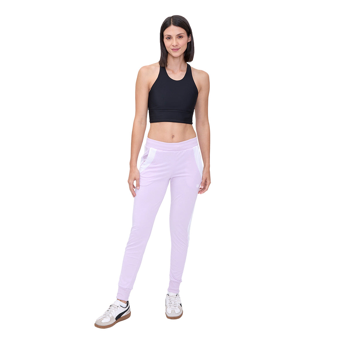 Pants Jogger Wilson Deportivo Jaspeado Mesh Lateral Mujer