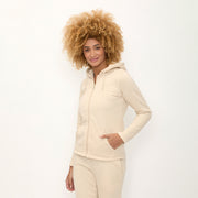 Sudadera Wilson Suave con Gorro para Mujer Beige - Sports Center