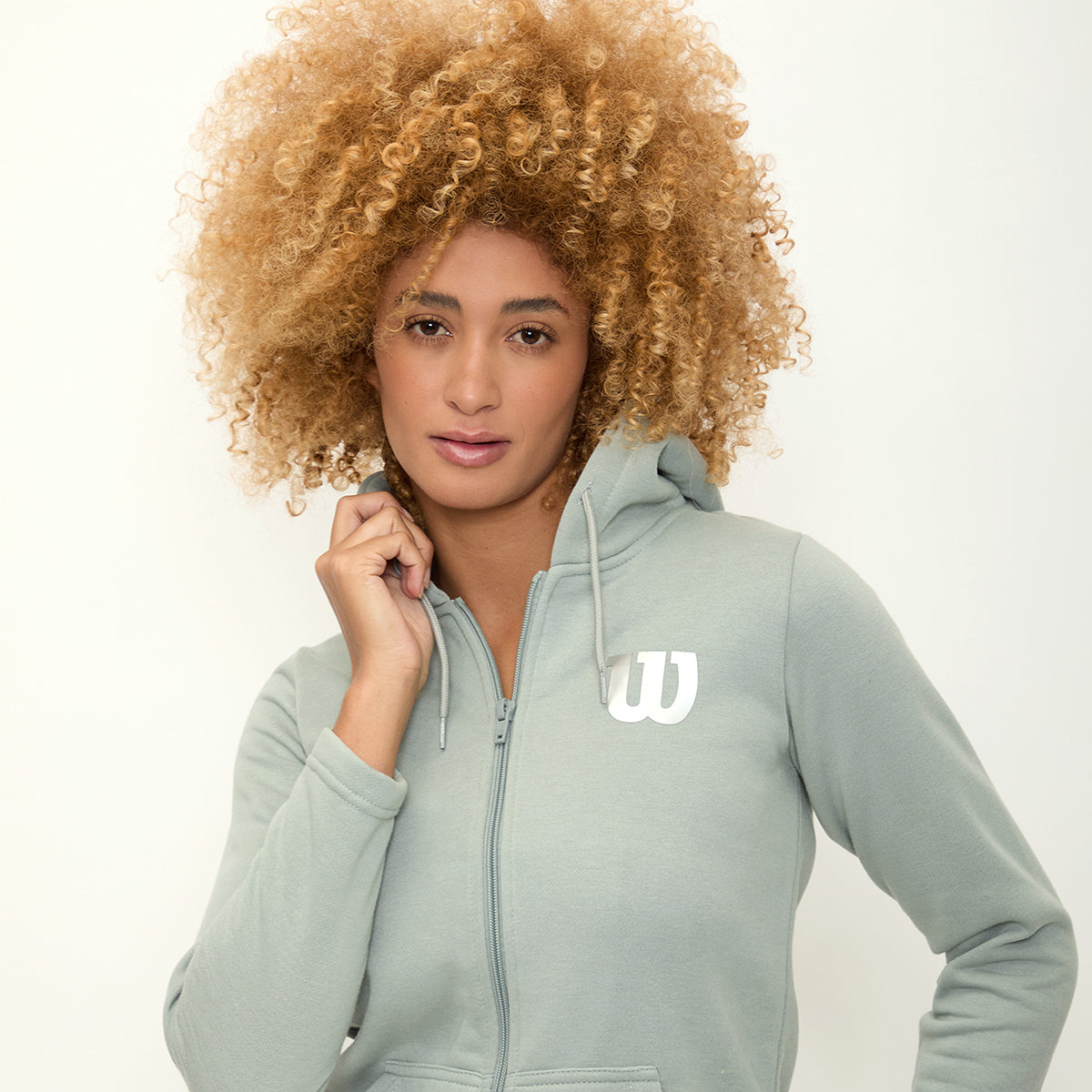 Sudadera Wilson Suave con Gorro para Mujer Gris - Sports Center