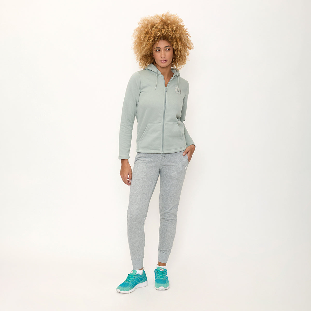 Sudadera Wilson Suave con Gorro para Mujer Gris - Sports Center