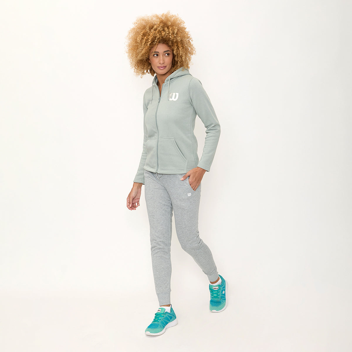 Sudadera Wilson Suave con Gorro para Mujer Gris - Sports Center