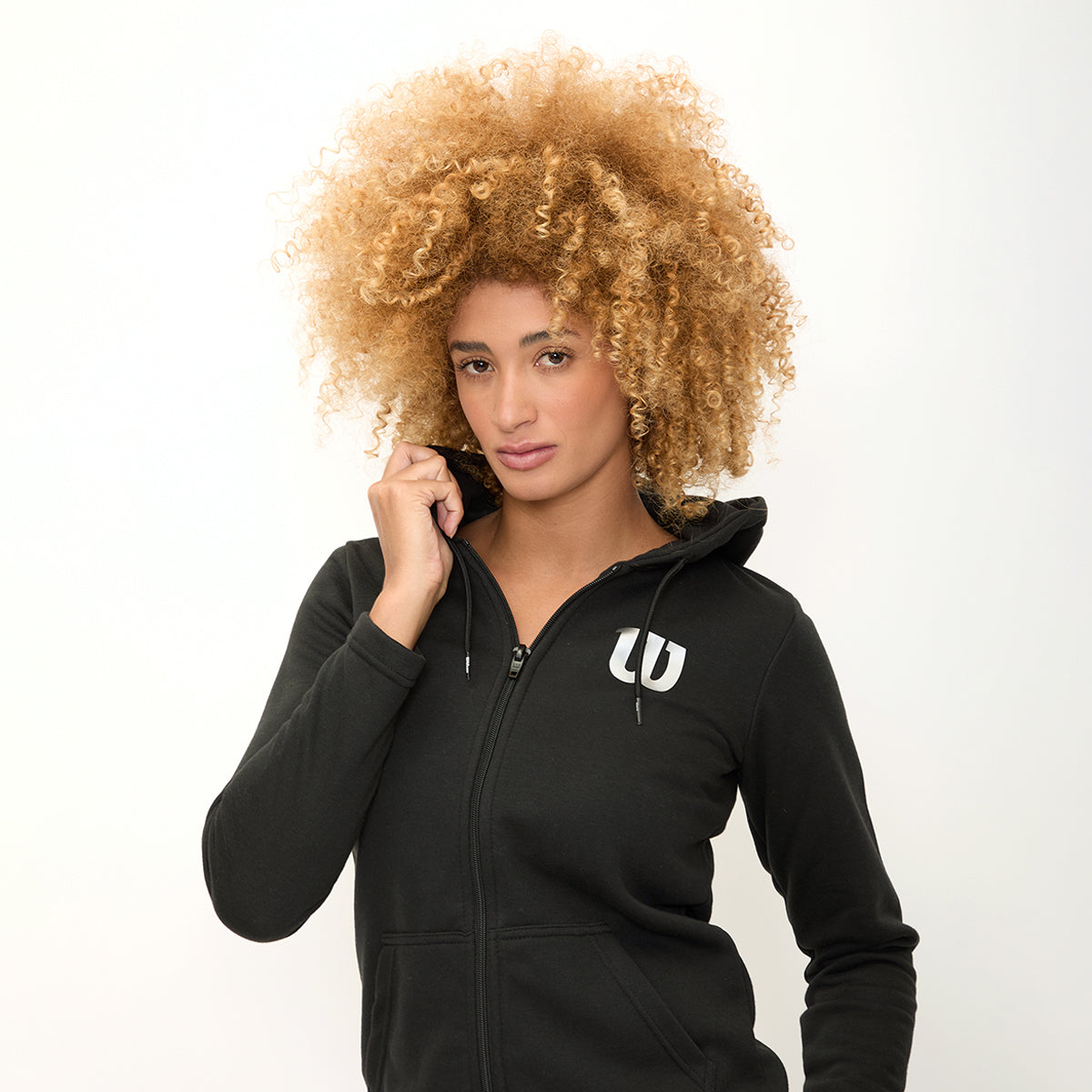 Sudadera Wilson Suave con Gorro para Mujer Negro - Sports Center