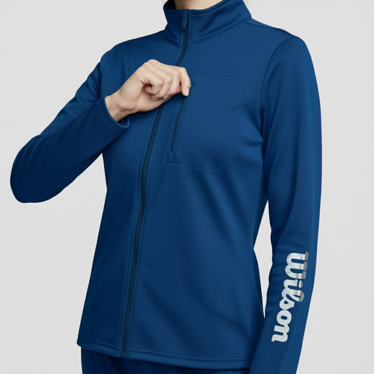 Sudadera Deportiva Wilson French Terry Doble Cierre para mujer