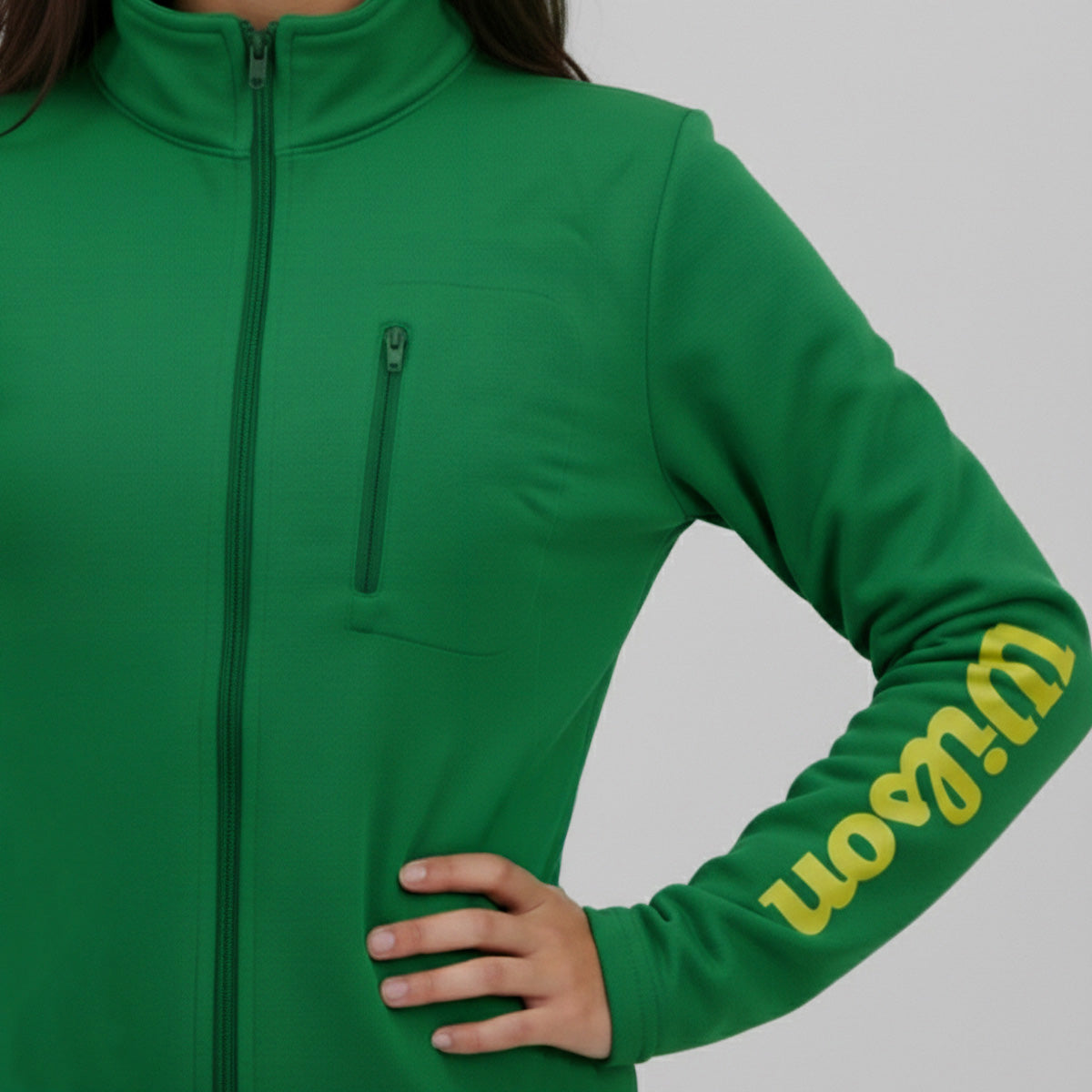 Sudadera Deportiva Wilson French Terry Doble Cierre para mujer