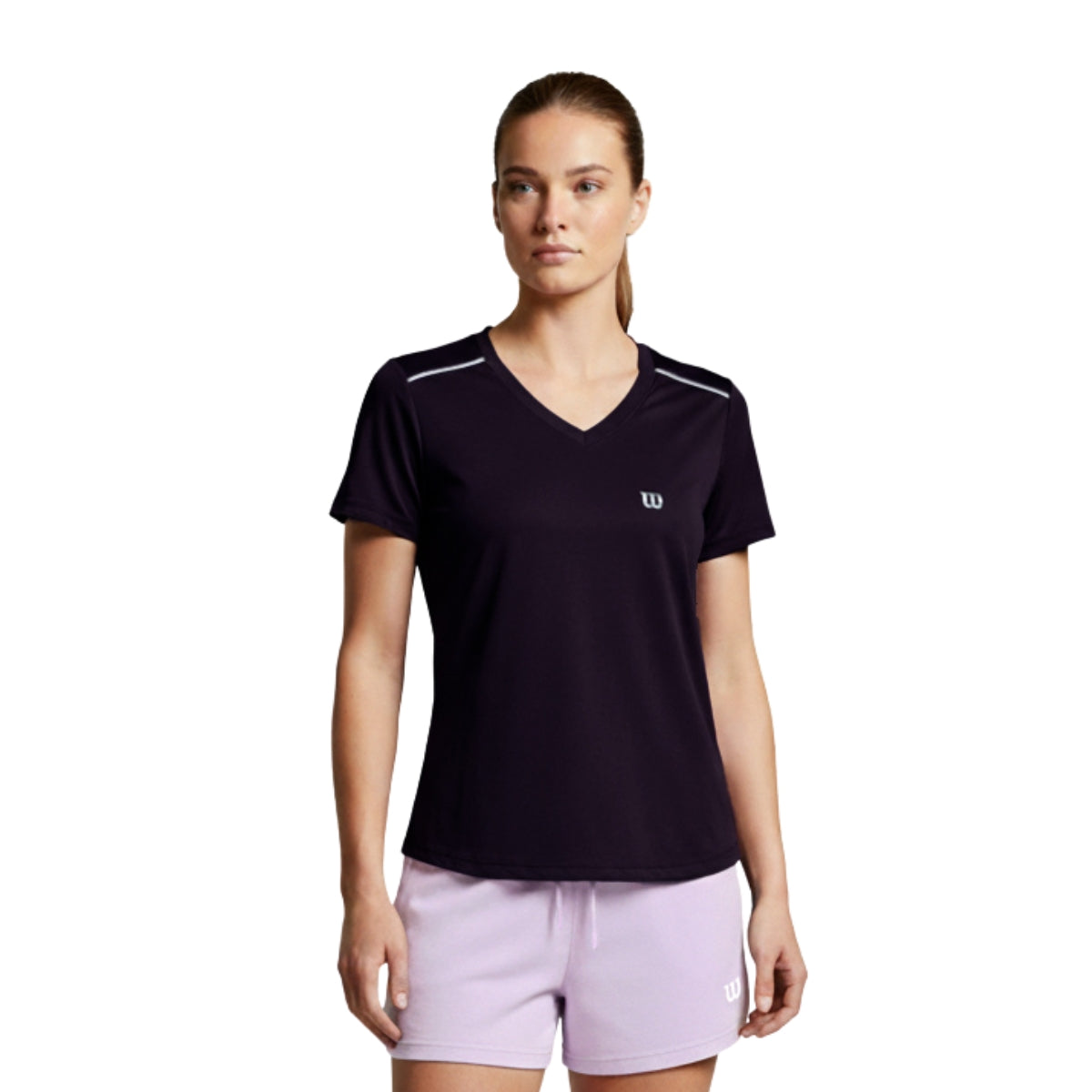 Playera Wilson Cuello V Ventilada para Mujer - Sports Center