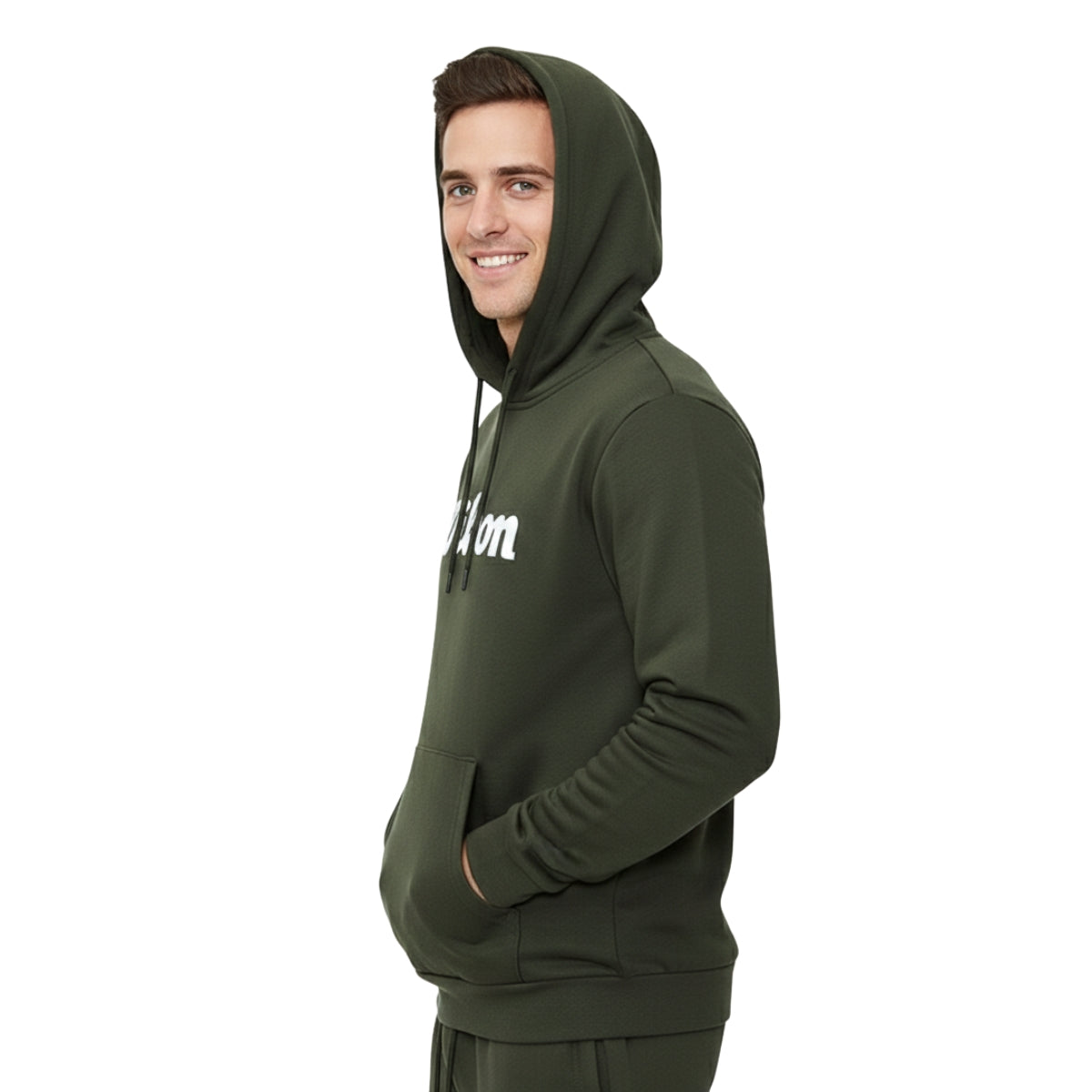 Sudadera Estampada Wilson con gorro French Terry para Hombre