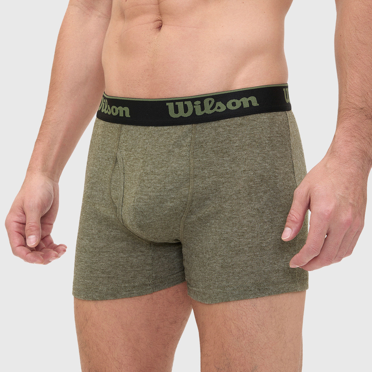 Bóxer Liso Wilson Suave Al Tacto Para Hombre Verde Oscuro