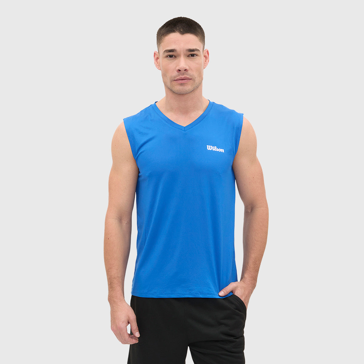 Camiseta Wilson Ultra Ligera Logo Cuello V Hombre - Sports Center