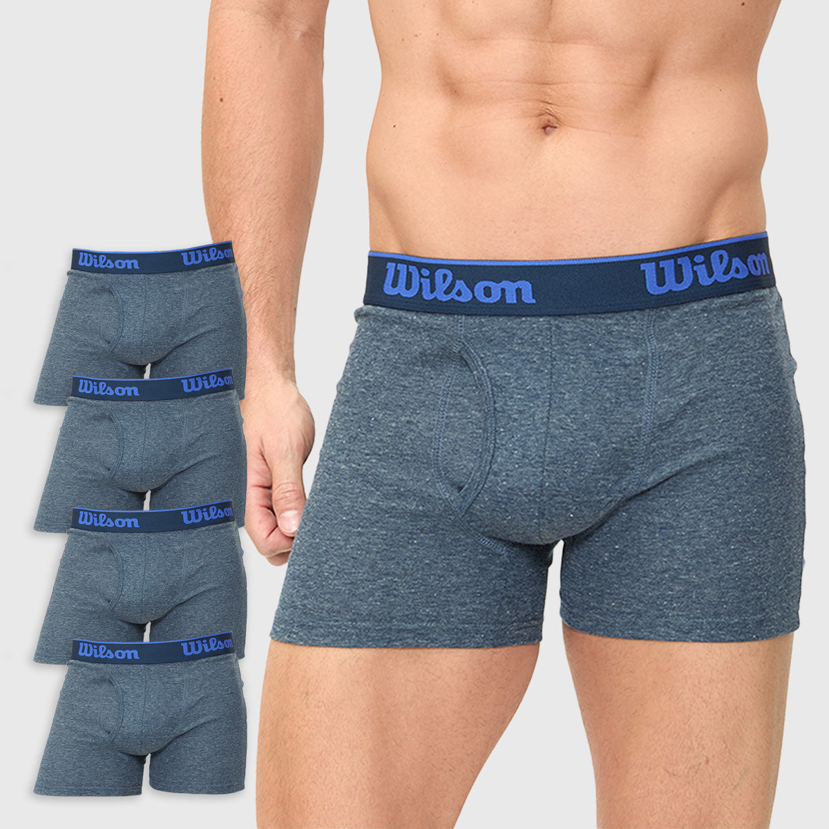 Boxer Liso Wilson Pack 4 Suave Al Tacto Para Hombre - Sports Center