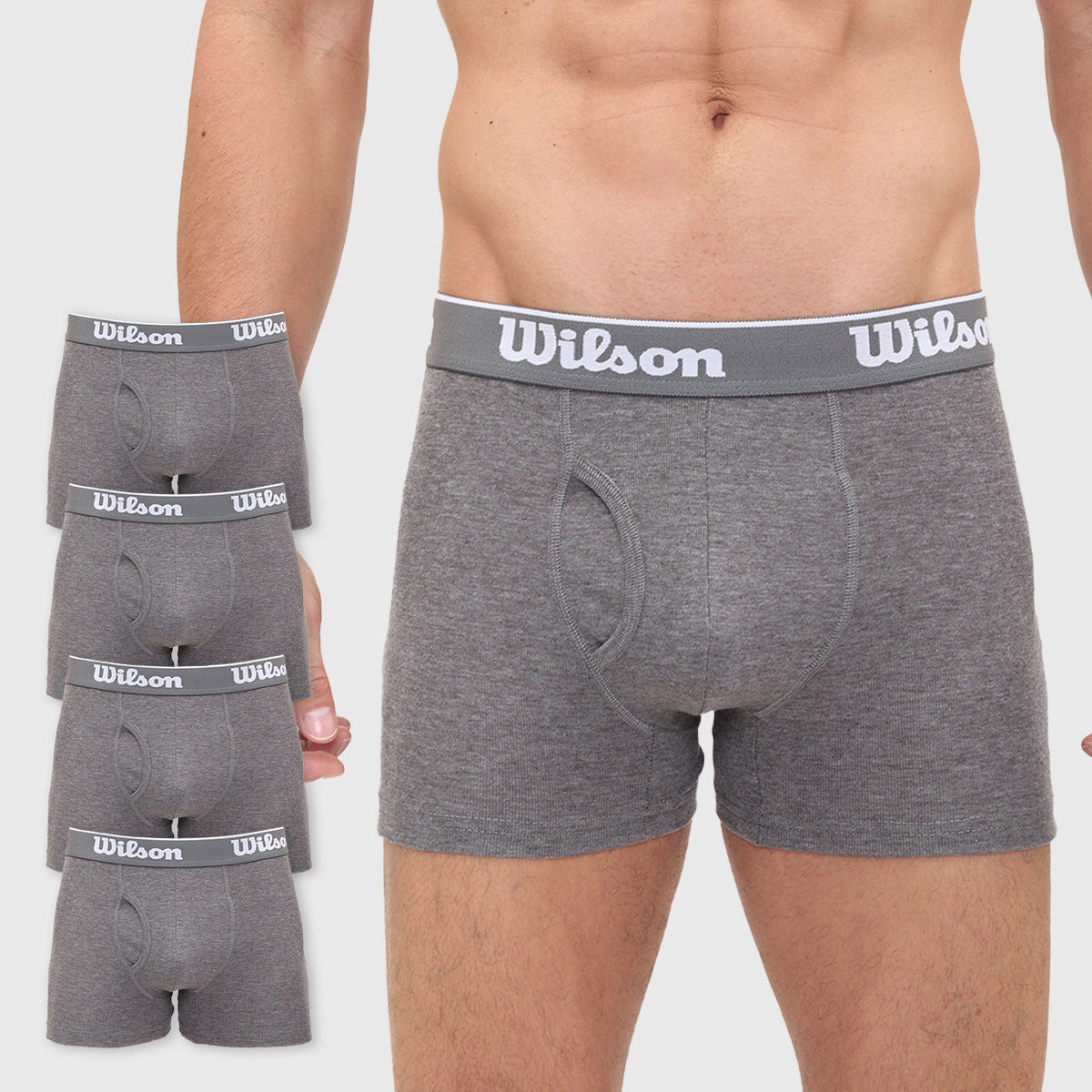 Boxer Liso Wilson Pack 4 Suave Al Tacto Para Hombre - Sports Center