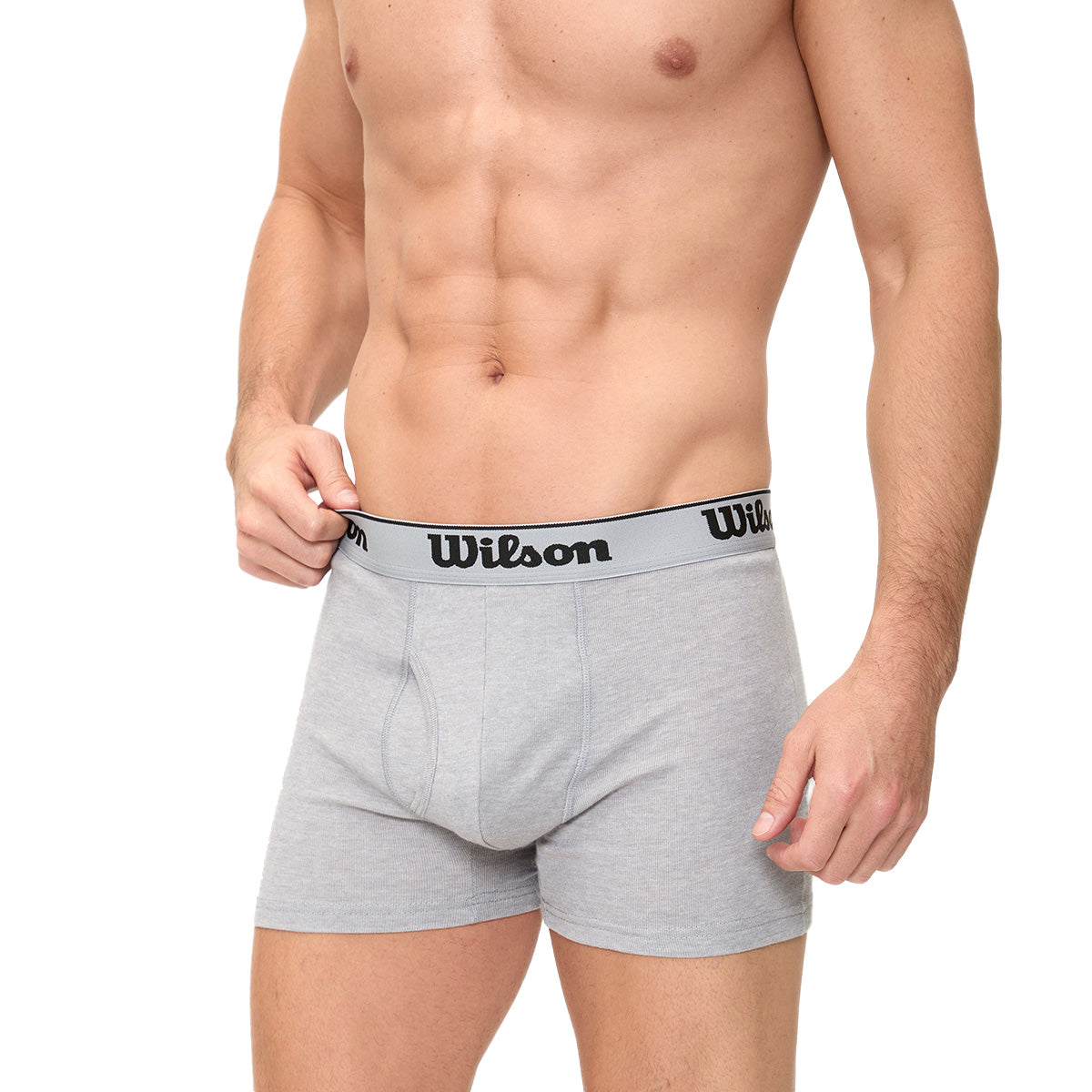 Bóxer Liso Wilson Suave Al Tacto Para Hombre Gris - Sports Center
