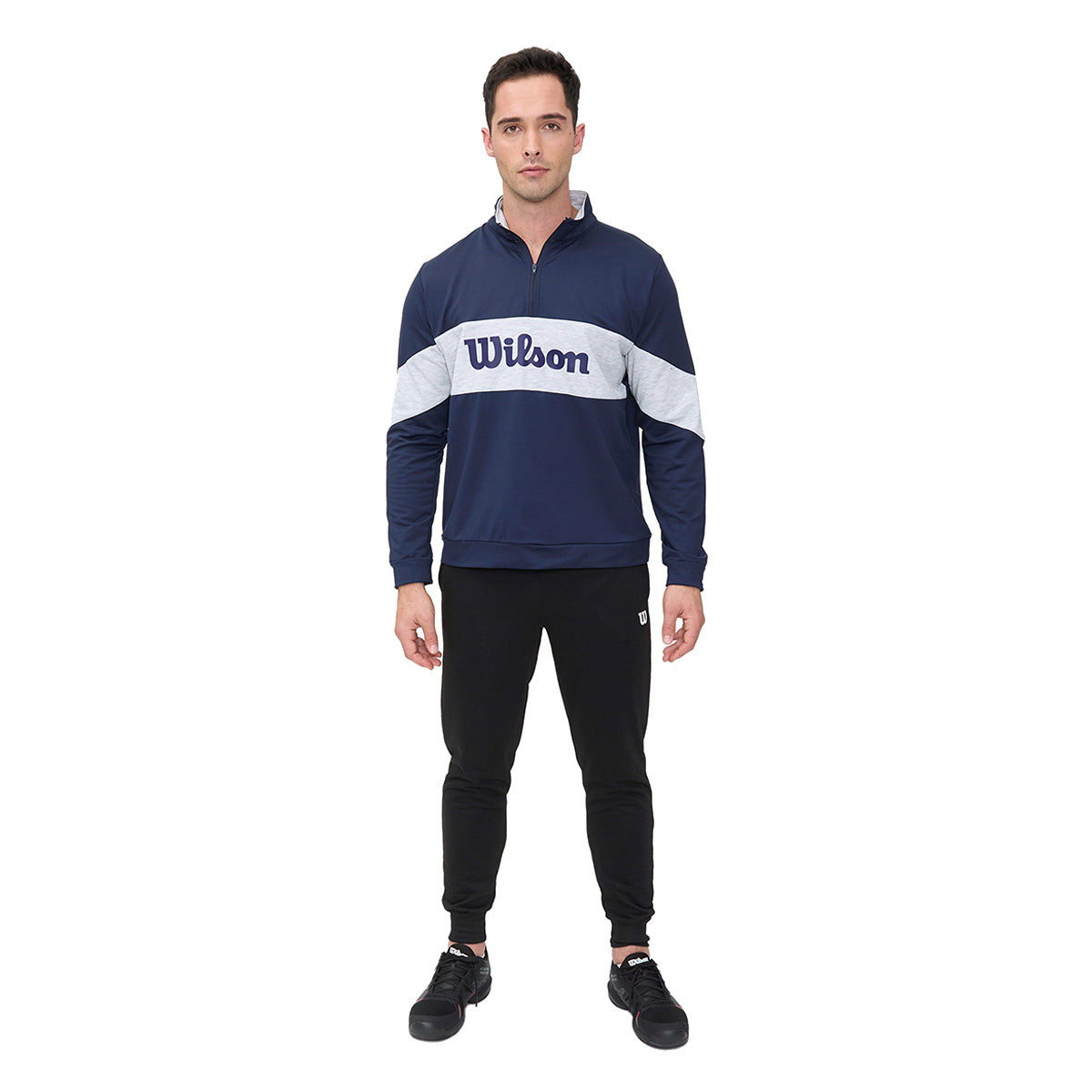 Sudadera Wilson Medio Cierre Cuello Alto Hombre - Sports Center
