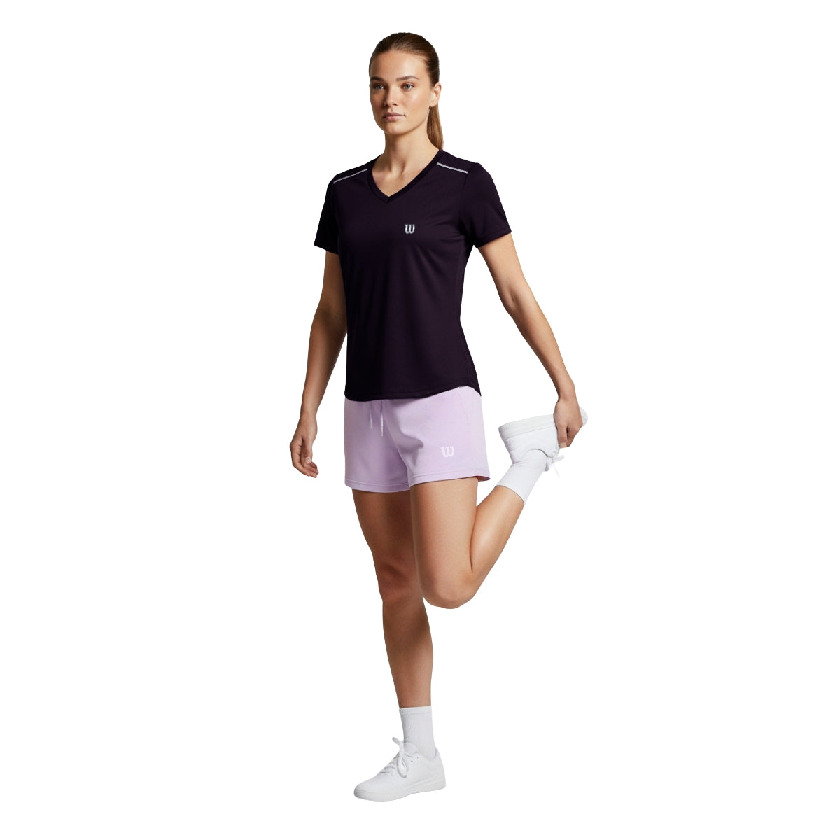 Playera Wilson Cuello V Ventilada para Mujer - Sports Center