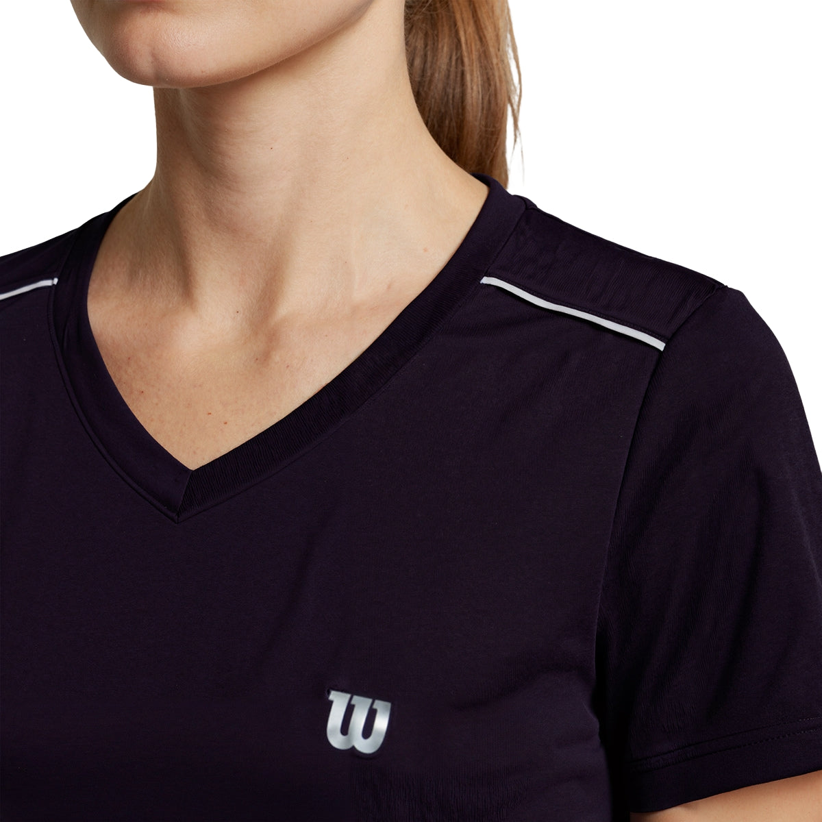 Playera Wilson Cuello V Ventilada para Mujer - Sports Center