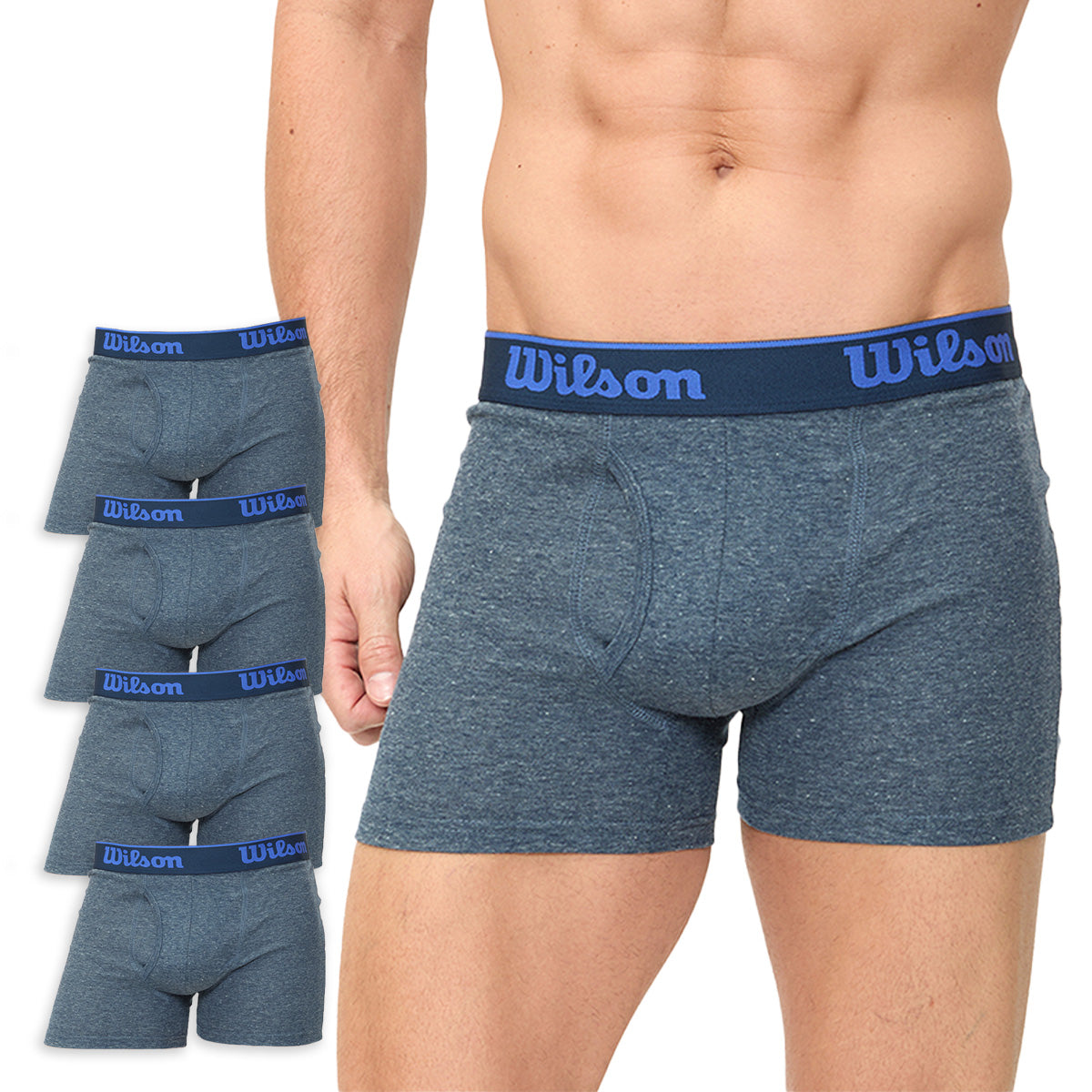 Bóxer Liso Wilson Pack 4 suave al tacto para Hombre - Sports Center