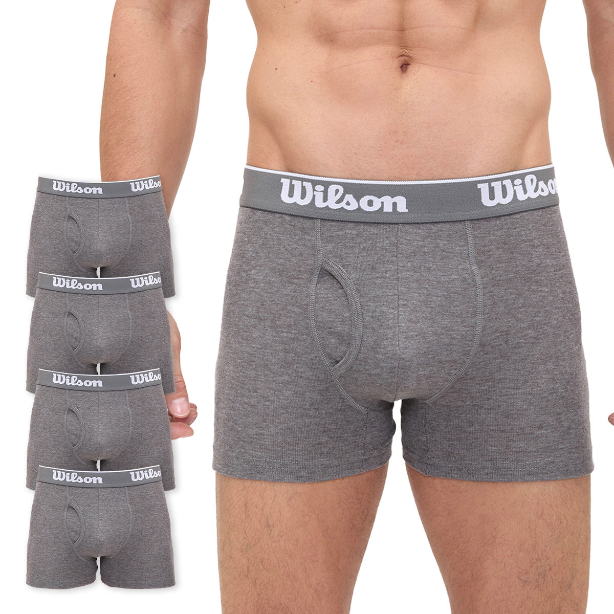 Bóxer Liso Wilson Pack 4 suave al tacto para Hombre - Sports Center