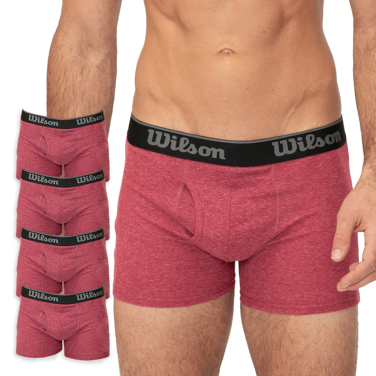 Bóxer Liso Wilson Pack 4 suave al tacto para Hombre