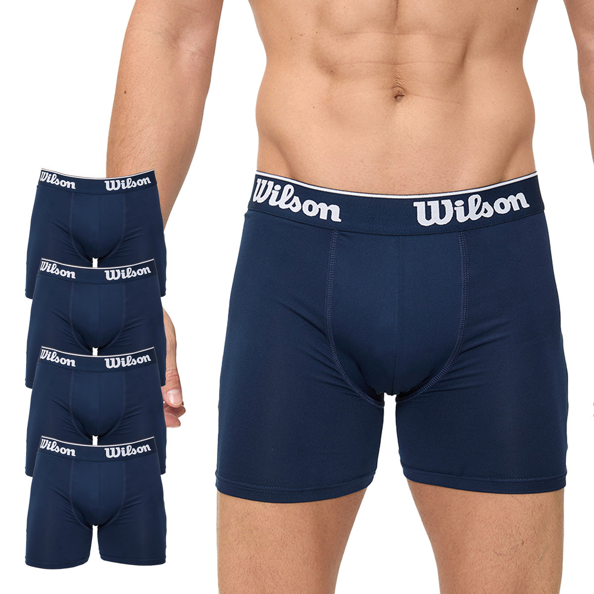 Pack 4 Bóxers Medios Wilson Liso Transpirables Hombre