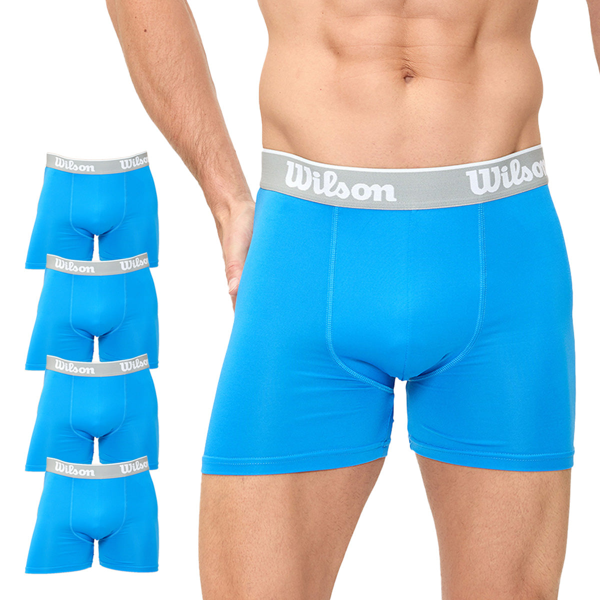 Pack 4 Bóxers Medios Wilson Liso Transpirables Hombre