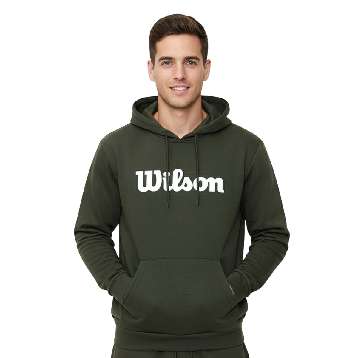 Sudadera Estampada Wilson con gorro French Terry para Hombre