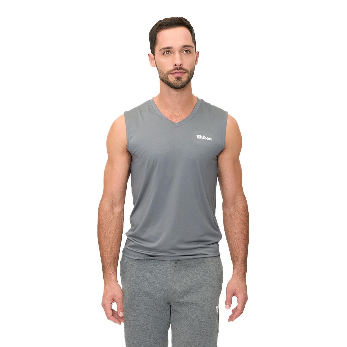 Camiseta Wilson Ultra Ligera Logo Cuello V Hombre - Sports Center