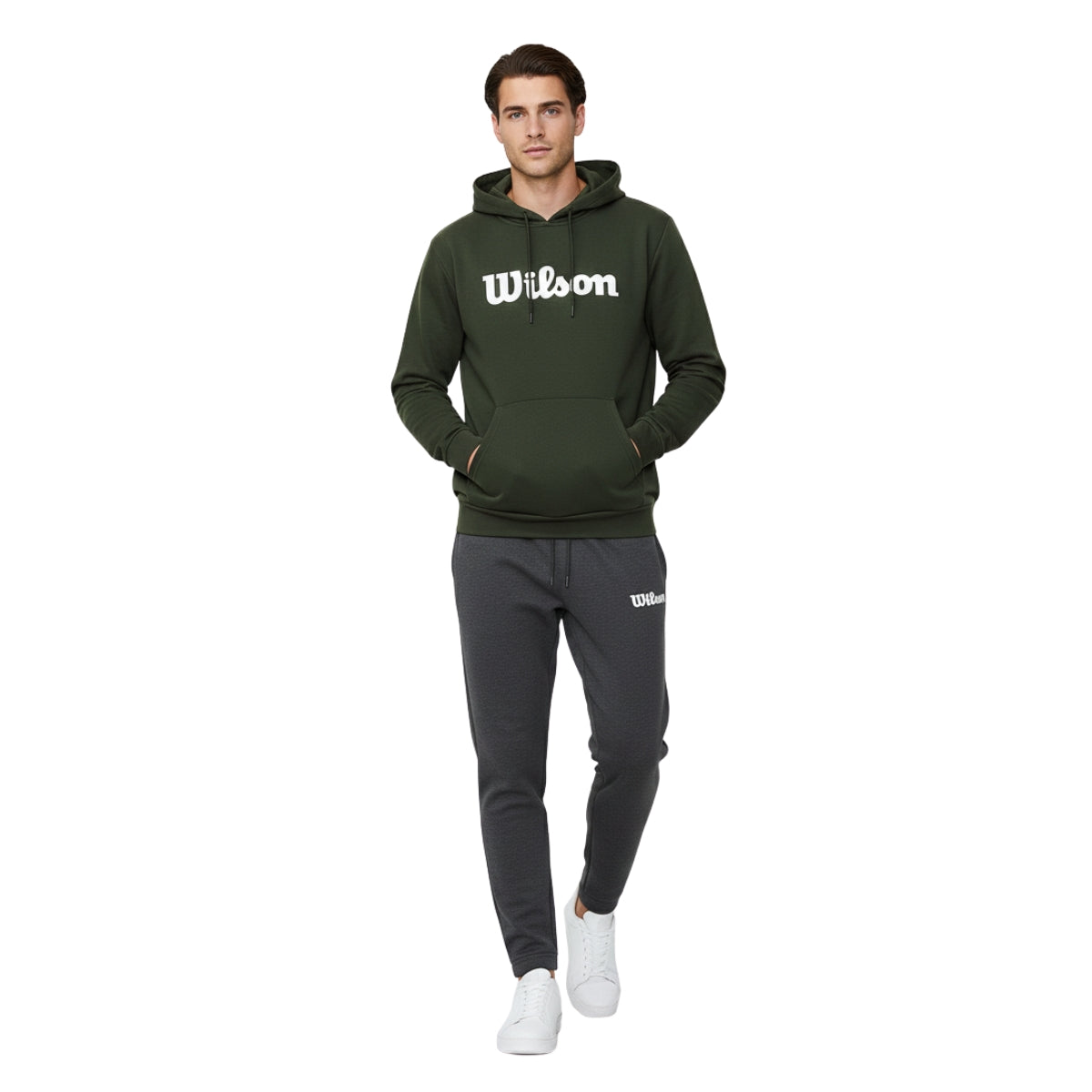 Sudadera Estampada Wilson con gorro French Terry para Hombre