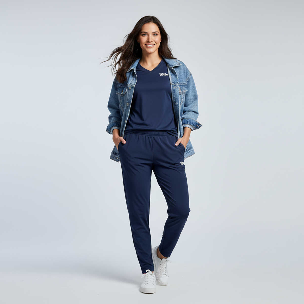 Playera Wilson Ultra ligera Cuello V para Mujer