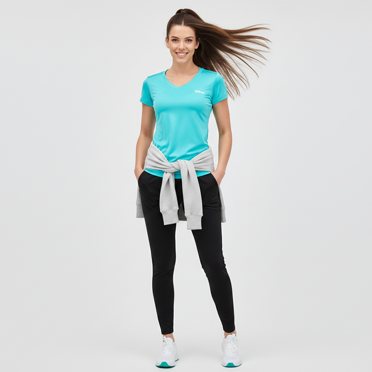 Playera Wilson Ultra ligera Cuello V para Mujer