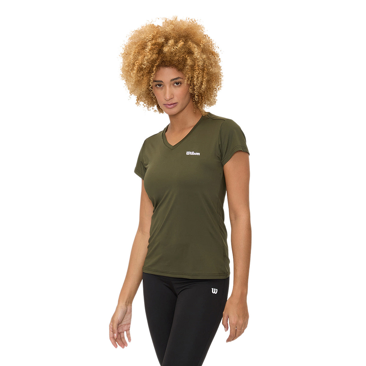 Playera Wilson Ultra ligera Cuello V para Mujer