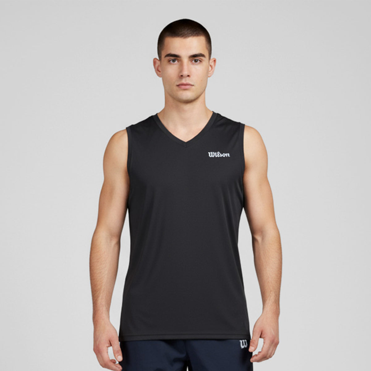 Playera Wilson Ultra Ligera Sin Manga Cuello en V para Hombre - Sports Center