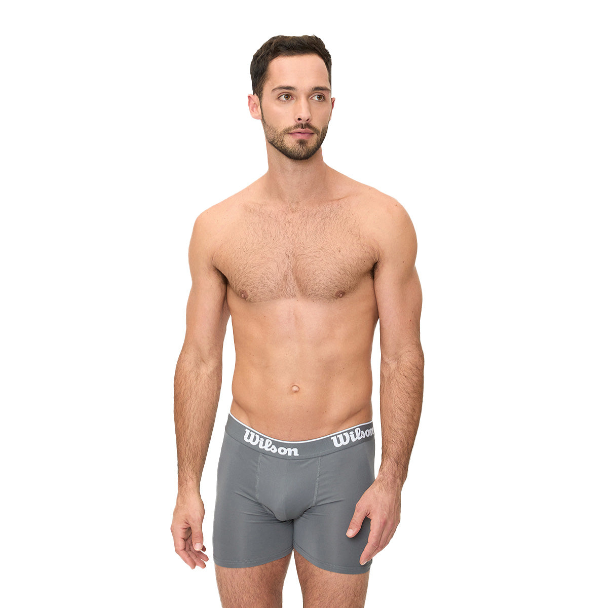 Bóxer Wilson Con Elástico Suave Para Caballero Gris Oxford - Sports Center
