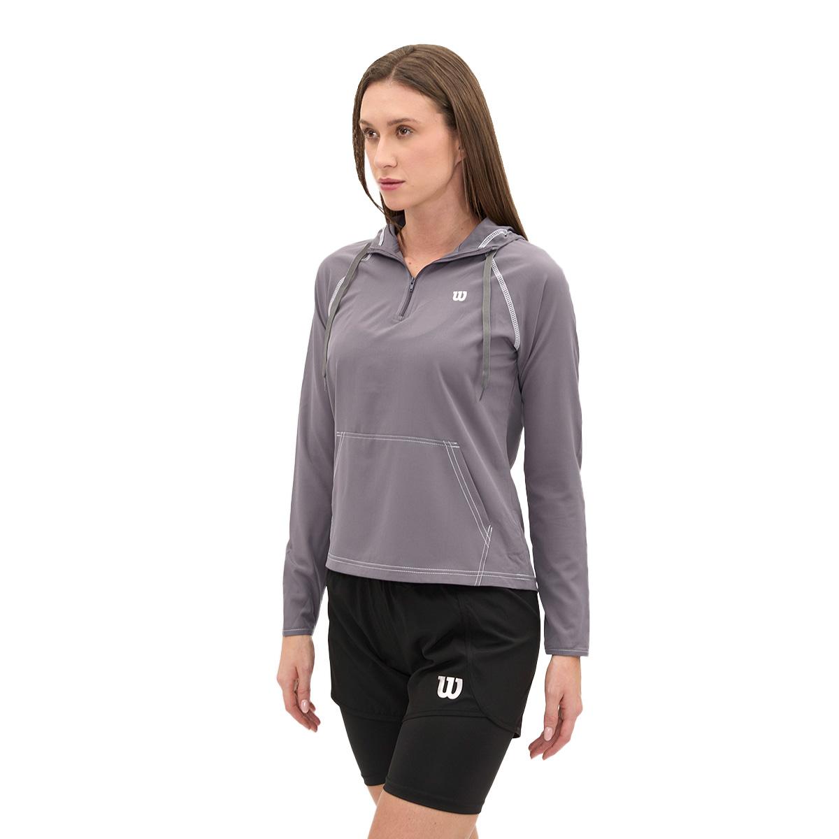 Sudadera Wilson Deportiva Medio Cierre con Capucha Mujer - Sports Center