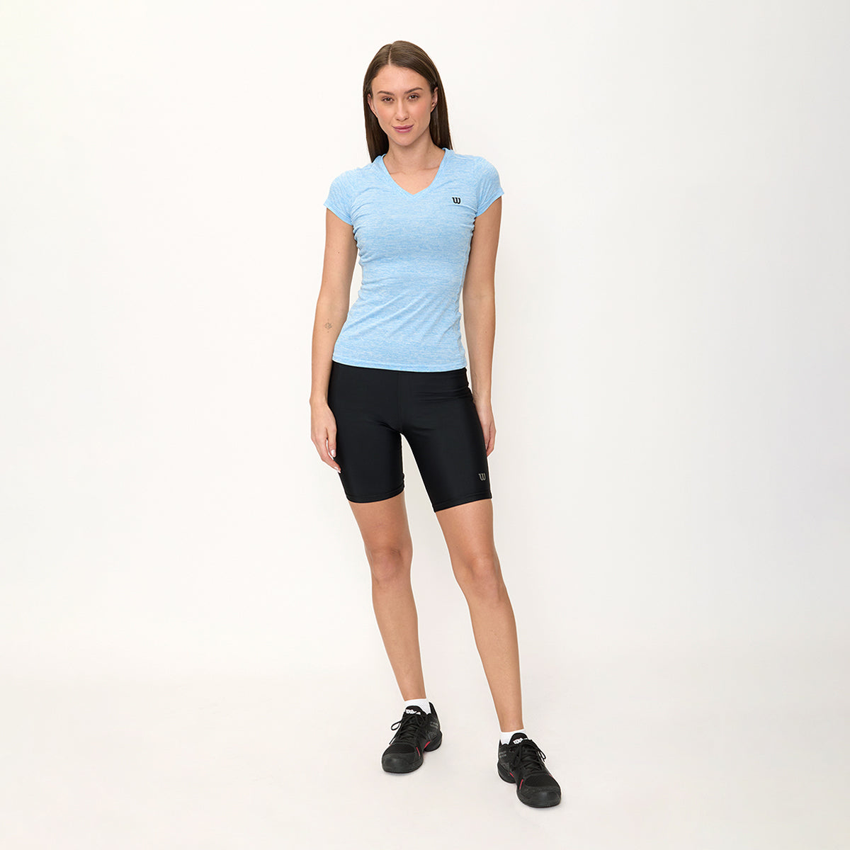 Playera Wilson Cuello V Jaspeada para Mujer - Sports Center