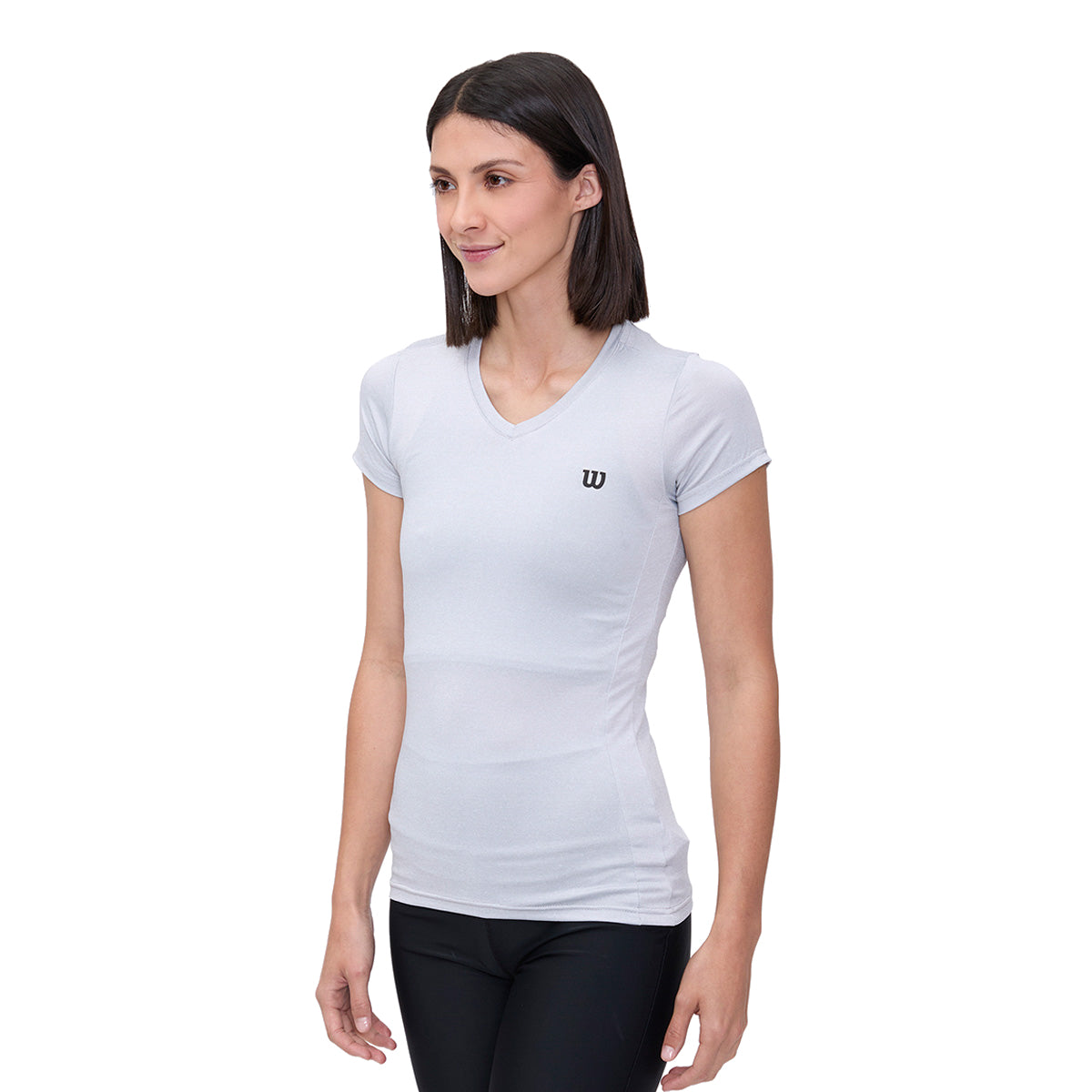 Playera Wilson Cuello V Jaspeada para Mujer - Sports Center