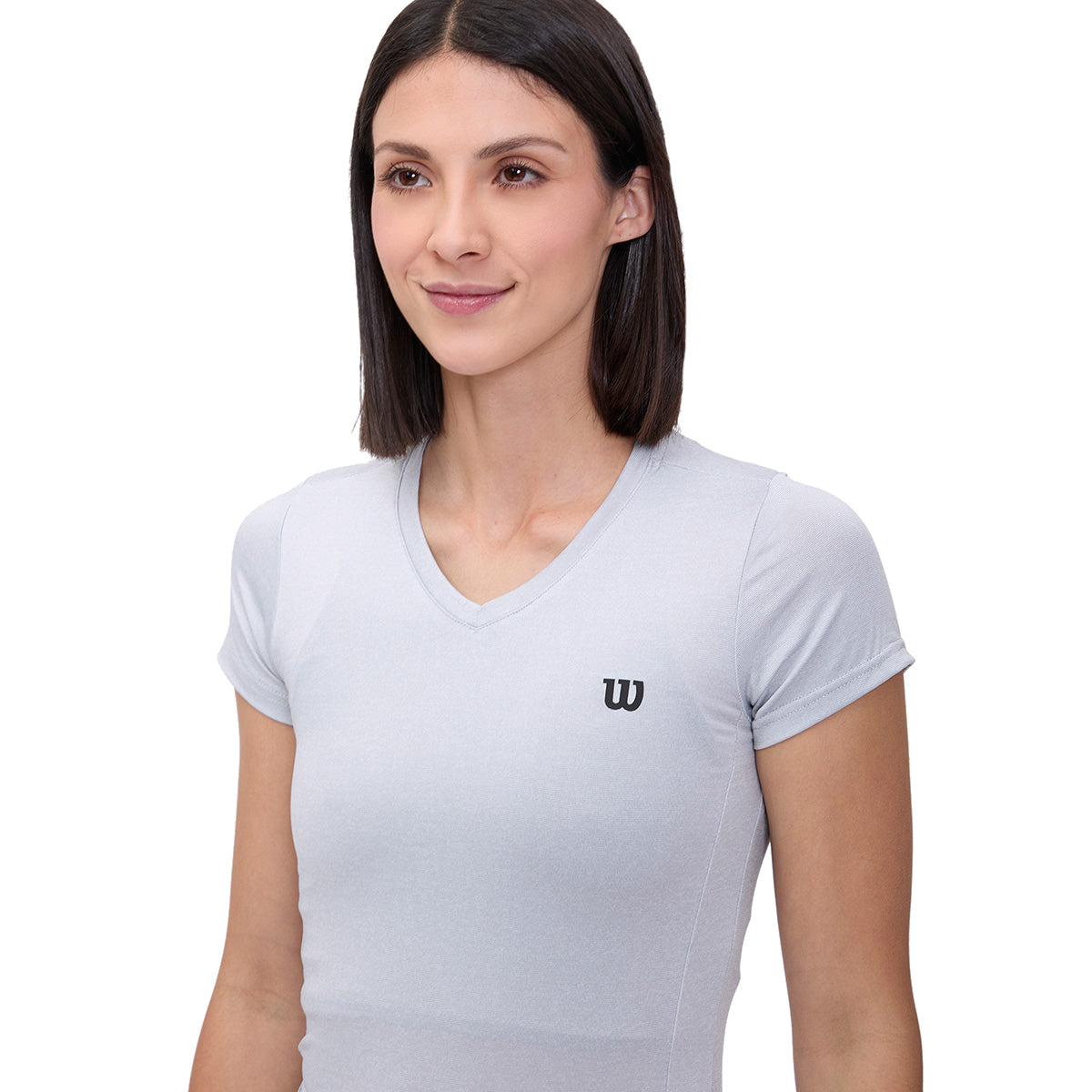 Playera Wilson Cuello V Jaspeada para Mujer - Sports Center