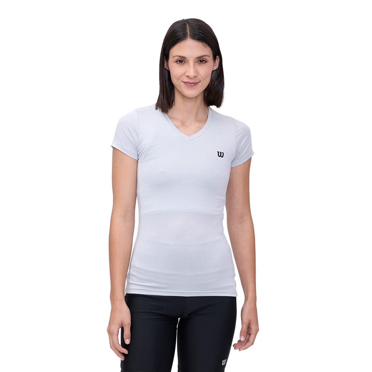 Playera Wilson Cuello V Jaspeada para Mujer - Sports Center