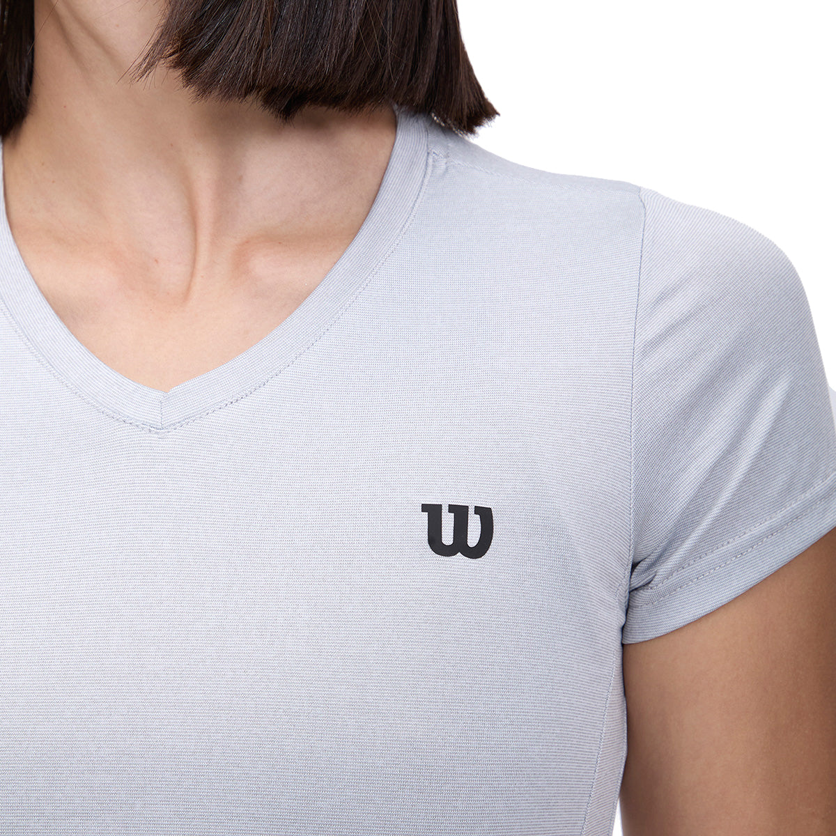 Playera Wilson Cuello V Jaspeada para Mujer - Sports Center