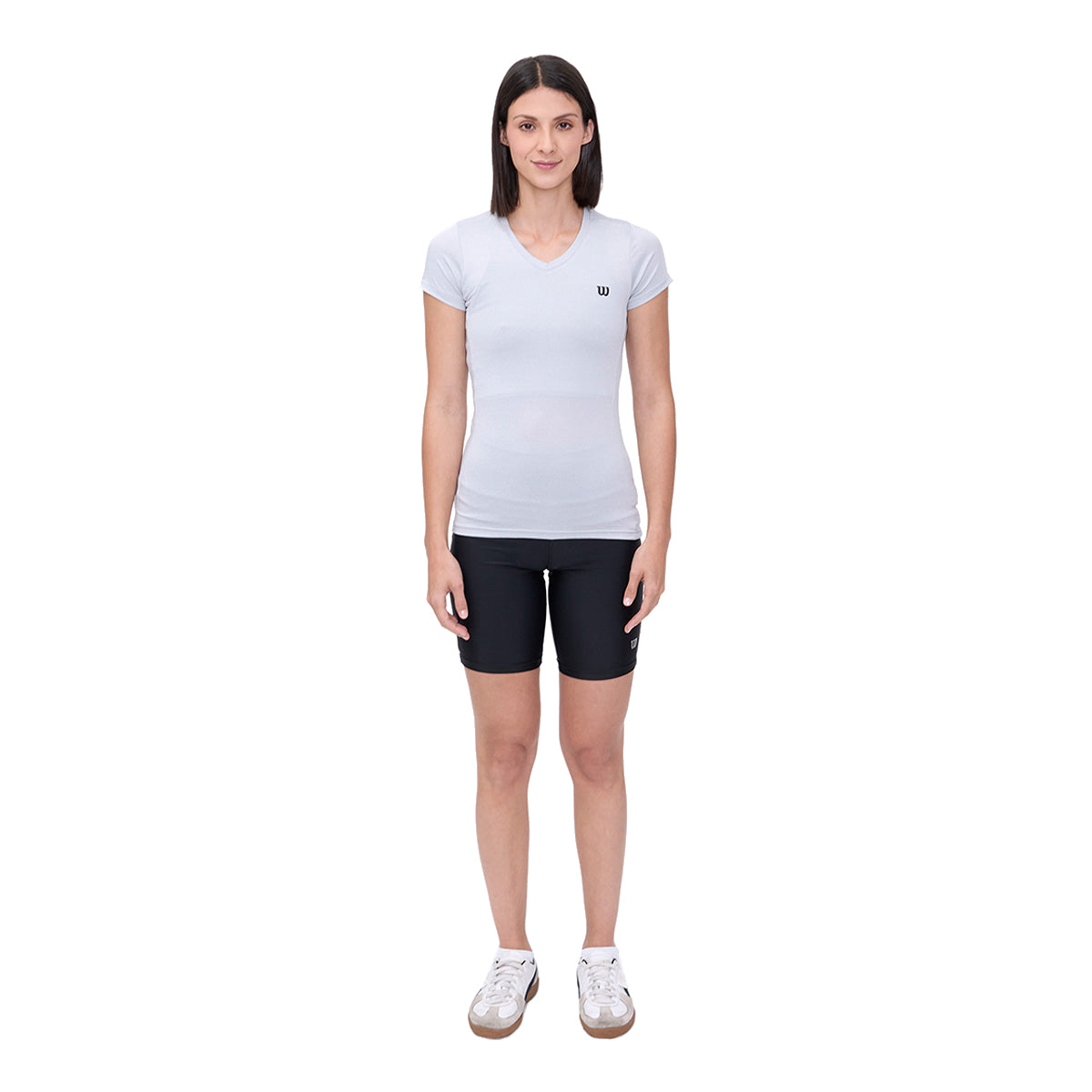 Playera Wilson Cuello V Jaspeada para Mujer - Sports Center