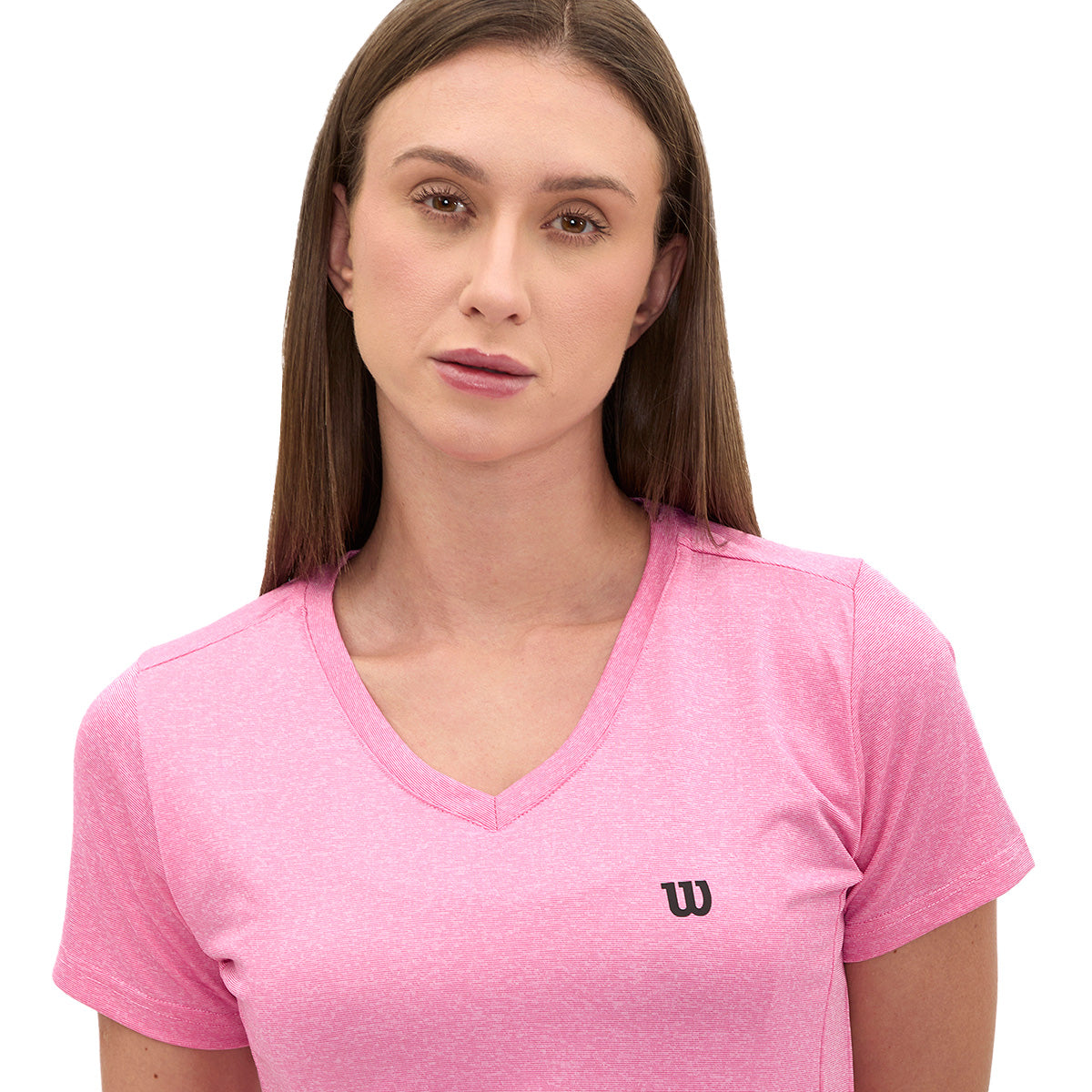Playera Wilson Cuello V Jaspeada para Mujer - Sports Center
