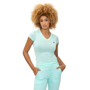 Playera Wilson Cuello V Jaspeada para Mujer - Sports Center